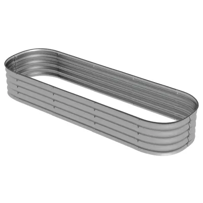 Upphöjd Bädd Planteringslåda Silver 195 x 62 x 30 cm