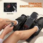 Mini-pedaltränare med 12 Hastigheter och LED-display samt Fjärrkontroll för Hemmaträning Ergonomisk och Stabil Svart Metall och Plast