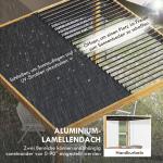 Pergola Trädgårdspaviljong Natur av Aluminium och Tyg för Gård och Balkong Justerbart Tak med UV-Skydd Altanskydd 3 x 3 m