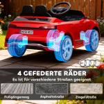Elbil för Barn Audi Q8 med Fjärrkontroll och Musik samt LED Strålkastare för Lek och Motion Hållbar och Säker Röd Plast 12V 3–5 km/h