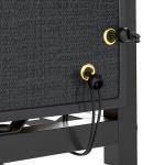 Vedställ Vedhylla Svart av Metall för Utomhusbruk Set om 2 Vattentät med 600D Oxford Överdrag UV-Skydd 148 x 62 x 185 cm