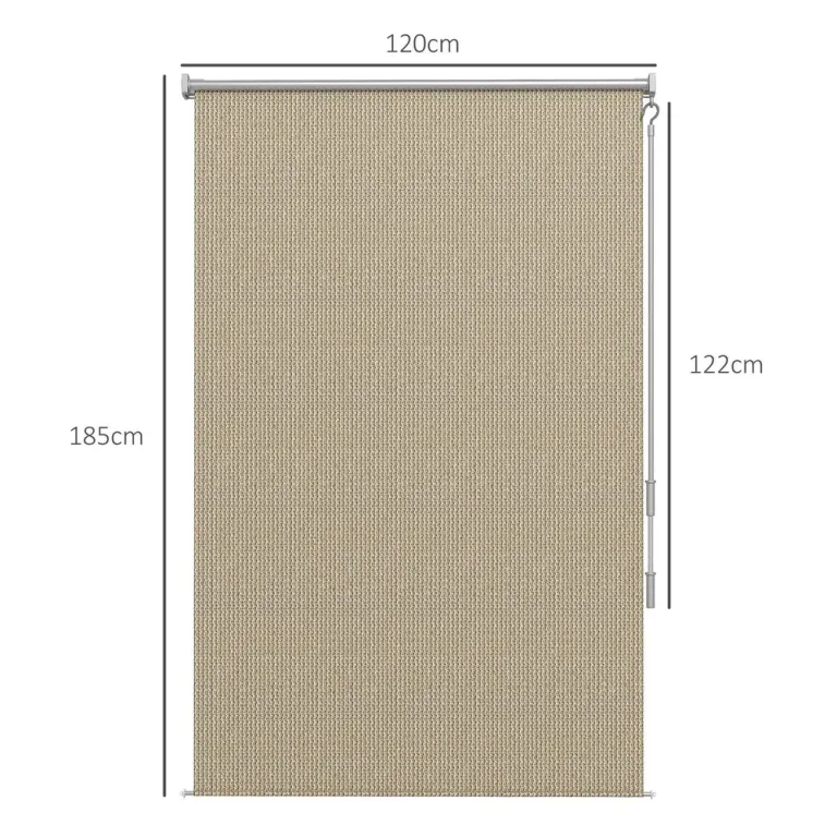 Vertikal Markis Rullgardin Beige av Tyg 120 x 185 cm