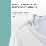 Portabel Campingvask med Tank, Smidigt Handfat med Fotpump och Handdukshållare, Hygienisk Lösning för Utomhusbruk, Grå, 51 x 33,5 x 103 cm, 17 l