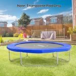 Trampolintillbehör Kantskydd Blå PVC och Skum för Studsmatta Säkerhetsnät och Stege Väderbeständigt 244 Cm
