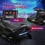 Elektrisk Barnkart med Gummihjul, Ljus och Musik, 3–8 km/h, Svart