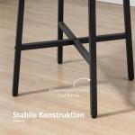 Matbord Köksbord Brun av Trä och Stål för Matsal och Kök Kvadratiskt Vardagsrumsbord Modern Design för 4 Personer 80 x 80 x 76 cm
