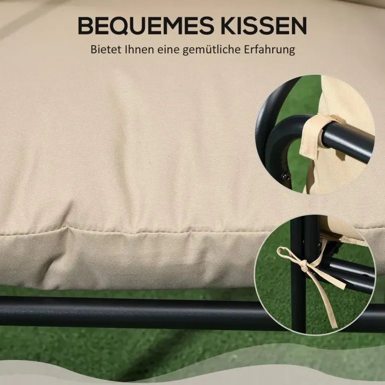 Trädgårdsmöbelset Bistroset Beige av Stål 3 Delar 2