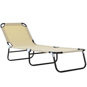 Solstol Trädgårdsstol Stålblå av Stål och Tyg för Trädgård och Balkong Justerbart Ryggstöd Bekväm Vilostol 188 x 56 x 28 cm