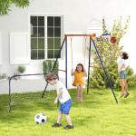 Ölbordsset Picknickbord Vit av HDPE och Stål för Trädgårdsfester 3-Delat Set med Bord och 2 Bänkar för 6 Personer Hopfällbart