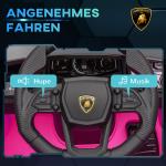 Barnelbil Elbil Barn Rosa av Plast för Barn 3-5 År 12V Fordon med 2,4G Fjärrkontroll och Musik 5 km/h