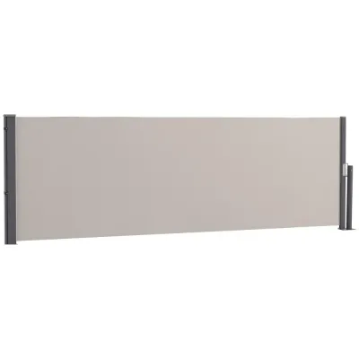 Sidomarkis Insynsskydd Ljusgrå av Polyester 300 x 100 cm