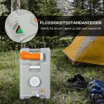 Avloppsvattentank Vattenbehållare Grå av HDPE och Metall för Camping Bärbar med Vikbart Handtag Rullande Tank 22 l