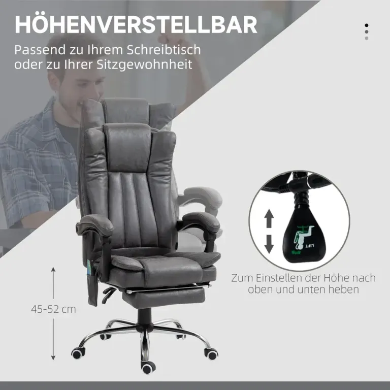 Ergonomisk Kontorsstol Chefsstol Höj- & Sänkbar