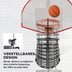 Basketrebounder Höjdjusterbar 360° Vridbar i Plast, Svart, 35,6x35,6x75,5 cm