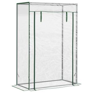 Litet Växthus med Rullgardin, Kompakt Drivhus i Plast och Stål, Skyddar Småplantor på Balkongen, Transparent, 100 x 50 x 150 cm