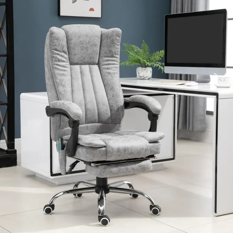 Ergonomisk Kontorsstol med Massage & Värme Svart