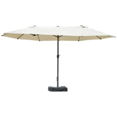 Dubbelt Parasoll med Vev Stort 460 x 270 x 240 cm