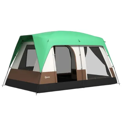 Grupptält Familjetält Grön av Polyester 4,9 x 3,05 x 2,25 m
