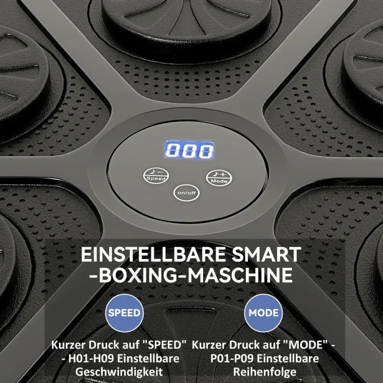 Boxningsmaskin Musikboxningsmaskin Elektronisk Svart