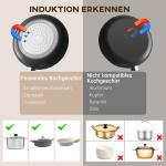 Induktionshäll med 10 Temperaturnivåer och Pekskärm, Svart