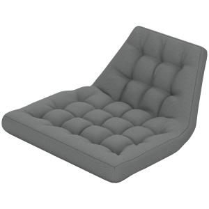 Sittdyna Stolsdyna med Ryggstöd Grå av Tyg för Gungstolar och Hängande Korgar Vattenavvisande Dyna 120 x 100 cm