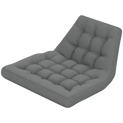 Sittdyna Stolsdyna med Ryggstöd Grå av Tyg 120 x 100 cm