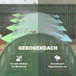 Växthus Tunnel Grön PE-plast och Stål för Trädgård Odlingshus 6 kvm med Dörr och Fönster Väderbeständigt Skydd 300x200x200 cm