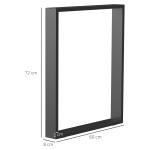 Bordsben Möbelfötter Set om 2 Svart av Stål Fyrkantiga Profiler för Soffbord och Matbord Bordslöpare DIY Projekt 60 x 72 cm