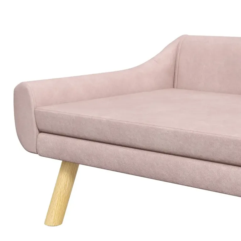 Hundsoffa Husdjurssäng Rosa av Tyg 102 x 58,5 x 42,5 cm