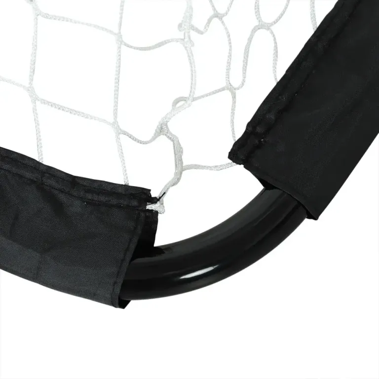 Fotbollsmål Träningsmål Svart av Metall 90 x 36 x 60 cm