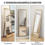 Hellängdsspegel med Flexibel Placering, Guld, 160x50 cm