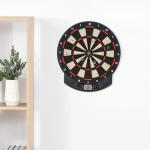 Elektronisk Darttavla, Automatisk Poängsättning, 6 Dart, 30 Darthuvuden, 26 Spel och 185 Träffalternativ för 8 Spelare, Ljudeffekter, Svart, 44 x 39,5 x 2,2 cm