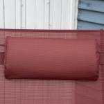 Solstol Balkongstol Vinröd av Textilen och Aluminium för Balkong 5-Stegs Justerbart Ryggstöd med Kudde 137 x 63,5 x 100,5 cm