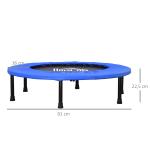Ministudsmatta, Halkfria Fötter, upp till 100 kg, Svart + Blå, Ø91 x 22,5 cm