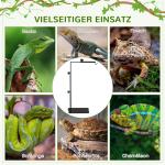 Lamphållare Lampstativ Svart av Stål för Terrarier Justerbar Värmelampshållare med 4 Trådslitsar