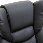 Avkopplande Stol med Massagefunktion och Fotpall, Liggfunktion, Konstläder, 79 x 82 x 101 cm