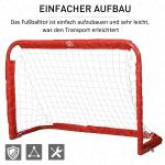Fotbollsmål 2-Pack Hopfällbara Minimål Stål Q195 och Tetrolon för Trädgård och Lekplats Röd 90 X 36 X 60 Cm