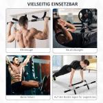 Pull-Up Bar Multifunktionell Träningshållare Dörrstång Stål med Skumhandtag för Fitness Hemma Svart Grå 92 X 40 X 17 Cm