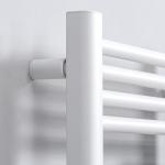 Handdukstork för Badrum, Elektrisk Handduksradiator med 16 Värmeelement, Väggmonterad Tork med Överhettningsskydd, Vit, 540 x 960 mm
