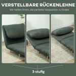 Bäddsoffa Stolsäng 2-i-1 Grön av Manchester och Metall för Sovrum och Vardagsrum Gästsäng med Justerbar Madrass 82 x 89 x 83 cm