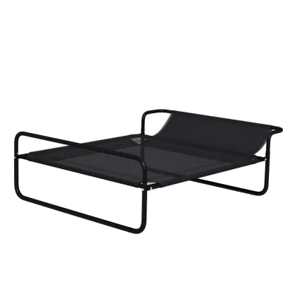 Hundsäng Husdjurssäng Svart av Metall 91 x 69 x 29 cm