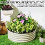 Odlingsbänk Högbädd Stapelbar Silver av Stål för Trädgård och Balkong Växtbädd för Blommor och Grönsaker 120 x 120 x 43 cm
