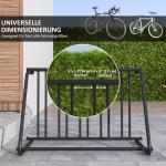 Cykelställ Cykelhållare Svart av Stål för Utomhusbruk Väderbeständigt Ställ för upp till 3 Cyklar 114 x 58 x 75 cm
