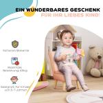 Barnfåtölj Barnsoffa Beige av Teddyfleece och Skum för Barnrum Björnformad Stol för Barn 1,5-3 År