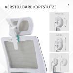 Kontorsstol Snurrstol Svart av Mesh och Metall för Kontor Ergonomisk med Justerbart Nackstöd och Armstöd Svankstöd