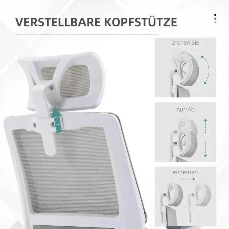 Kontorsstol Snurrstol Svart av Mesh och Metall Ergonomisk