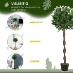 Konstgjorda Växter Buxbom Grön av Plast och Cement för Inomhus och Utomhusbruk Set om 2 Konstträd 90 cm