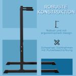 Dip-Station för Hemmagym, Stabilt Träningsstativ för Dips och Magträning, Robust Stålkonstruktion för Överkroppsträning, Svart, 104 x 70,5 x 122 cm