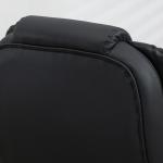 Massagekontorsstol med 6-punkts Vibrationsmassage och Värmefunktion, Vridbar Gamingstol, Konstläder, Svart, 70 x 70 x 111–121 cm
