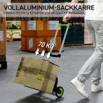 Pirra Aluminium Silver och Grön för Transport Hopfällbar Handtruck med Teleskophandtag och Gummihjul Lättvikt och Robust Design 100 cm